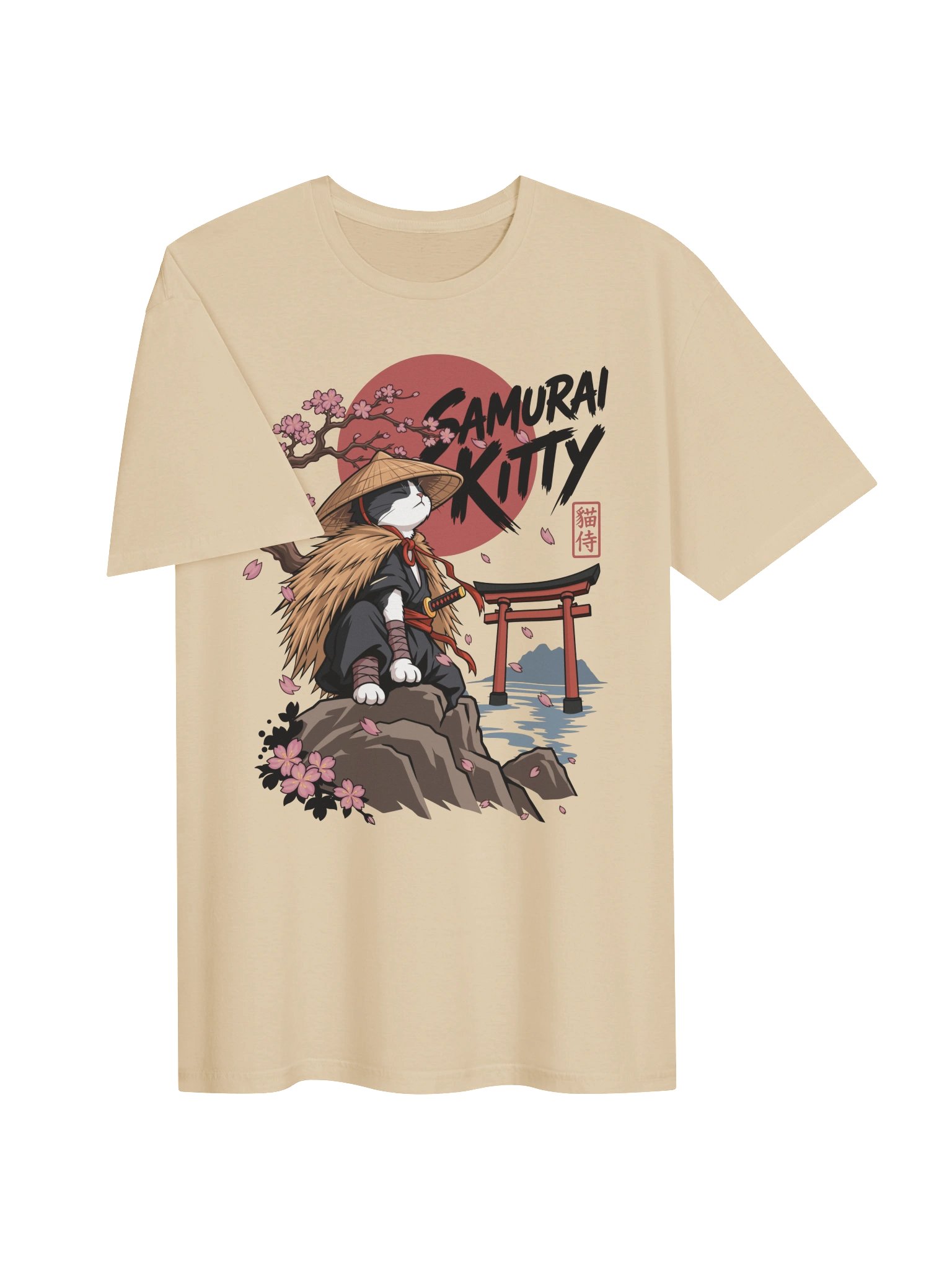Samurai Kitty Tuxedo Cat Shirt product image (14)