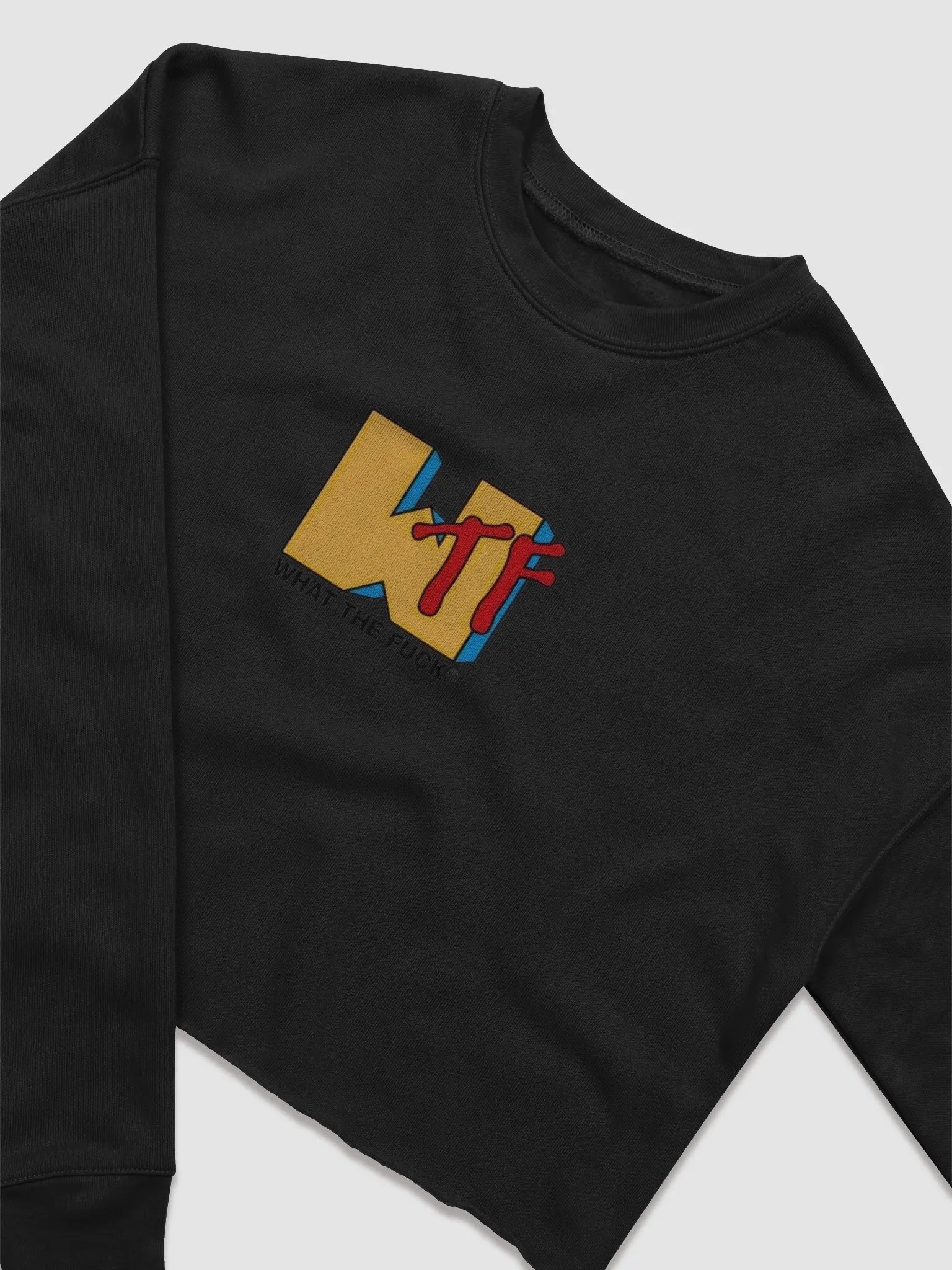WTF Statement Fleece Crop Sweatshirt product image (14)