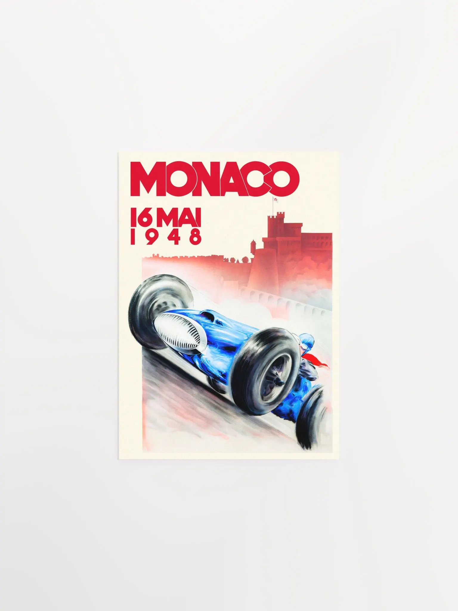 Monaco Vintage F1 Grand Prix, 1948 poster — Vintage Formula 1 poster, Monaco Grand Prix poster, retro travel poster, retro travel art product image (6)