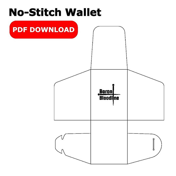 No-Stitch Wallet Minimalist Pattern (PDF Template) product image (1)