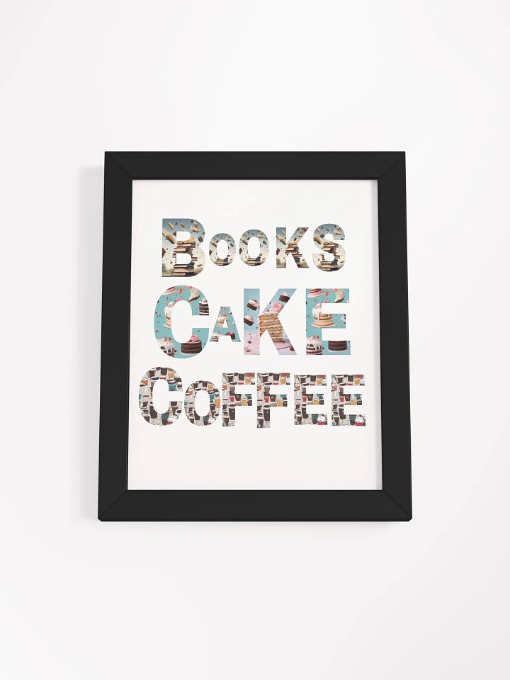 Books Cake Coffee - Framed Poster Print product image (4)