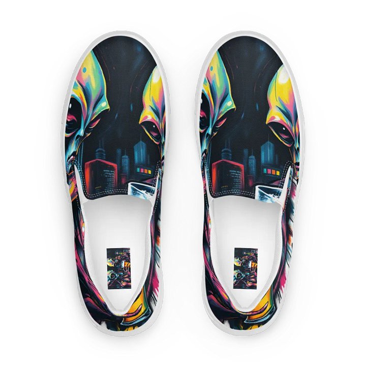 Men's extraterrestrial urban vibes canvas Slip-On Shoes product image (1)