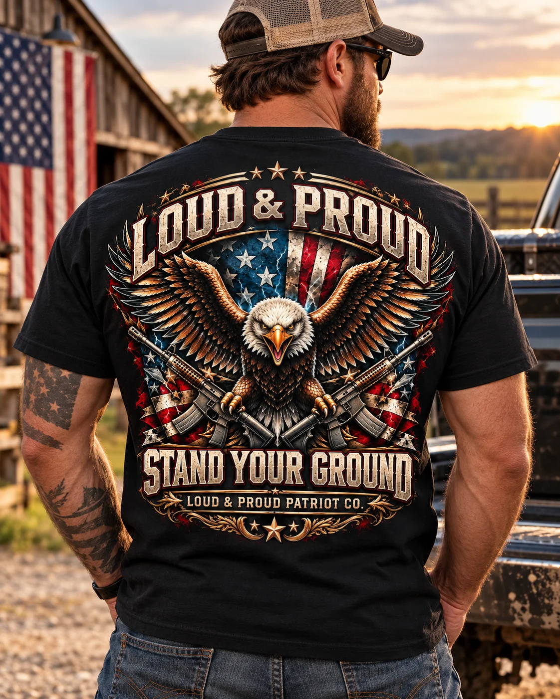 Stand Your Ground – Loud & Proud Patriot Heavyweight Tee product image (1)