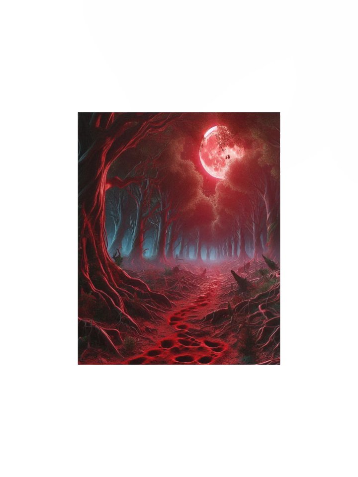 Red Forest Footsteps Enhanced Matte Paper Poster product image (1)