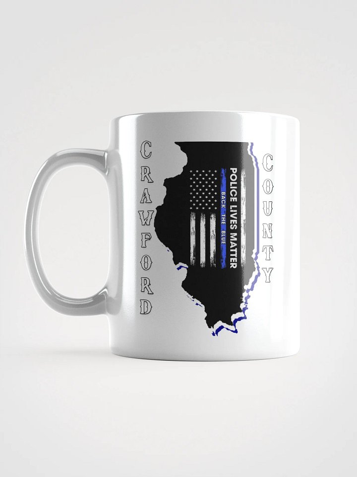 Back the Blue Crawford County, Illinois - White Mug product image (2)