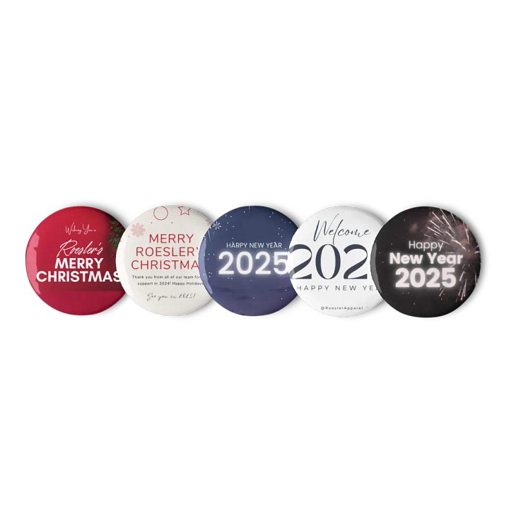 Roesler’s Festive Christmas Pin Button Set product image (1)