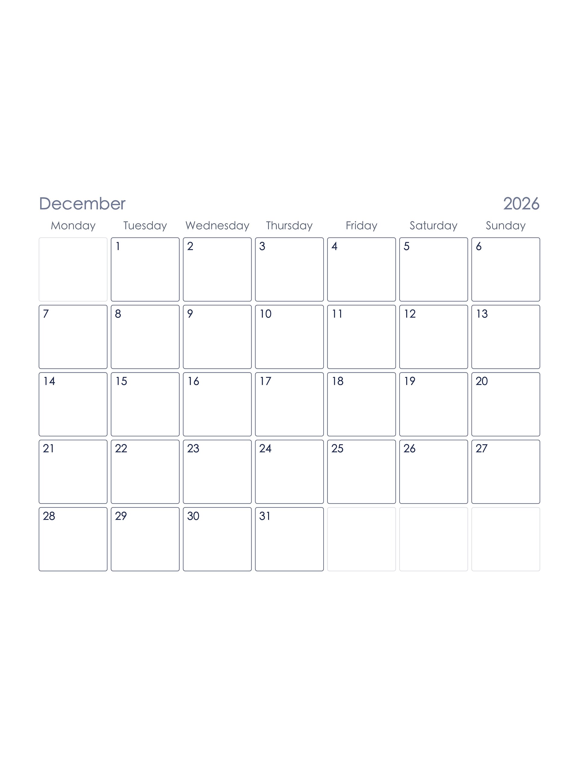 月历 Month Calendar product image (3)