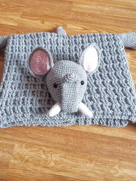 Safari Elephant Crochet Baby Blanket Pattern - 3in1 Amigurumi US Terms - Crafting Happiness product image (2)