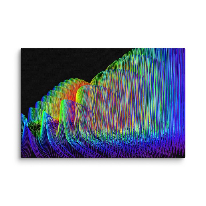 Sparse Spectral Spaceport Psi - Diffraction Curves Physics Art Canvas Print product image (1)