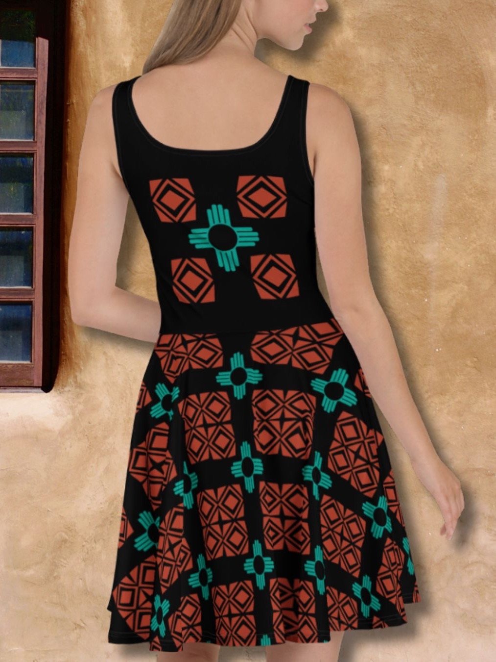 Radiant Tribal New Mexico Zia Skater Dress product image (2)
