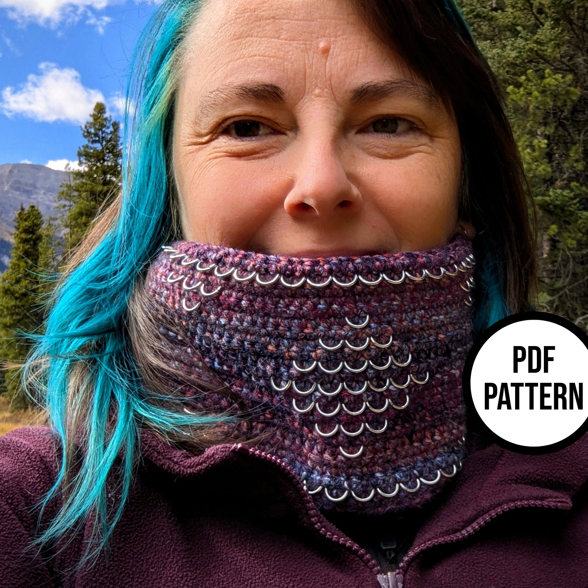 Crochainmail Neck Warmer - PDF Crochet Pattern product image (1)