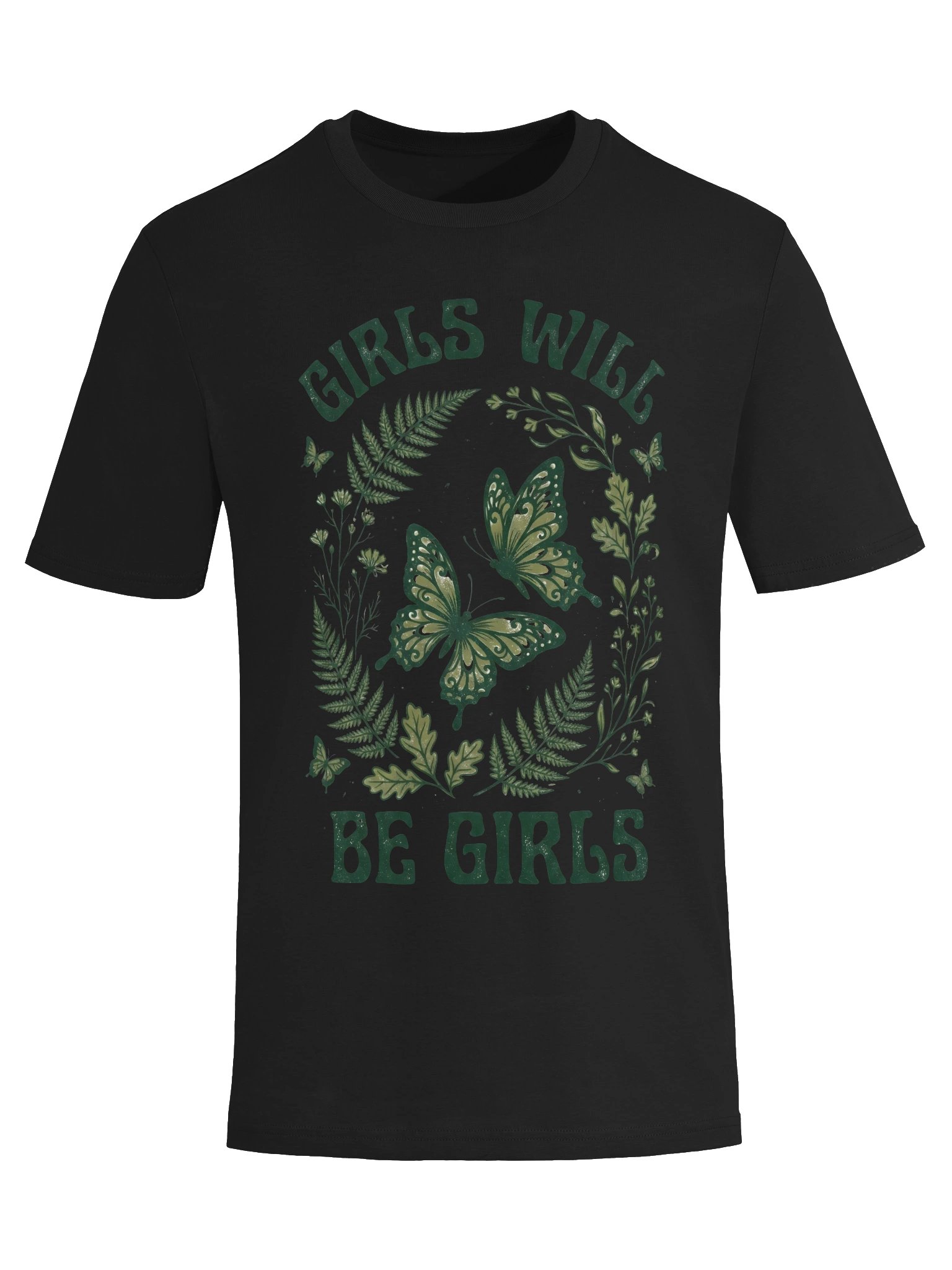 Girls Will Be Girls T-Shirt | Botanical Butterfly Graphic Tee | Feminine Vintage Shirt | Nature Lover Gift product image (30)