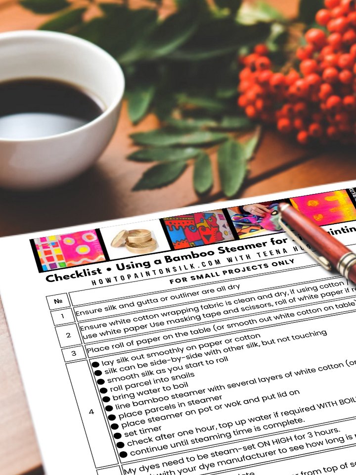 Checklist • Using a Bamboo Steamer for Silk Painting product image (1)