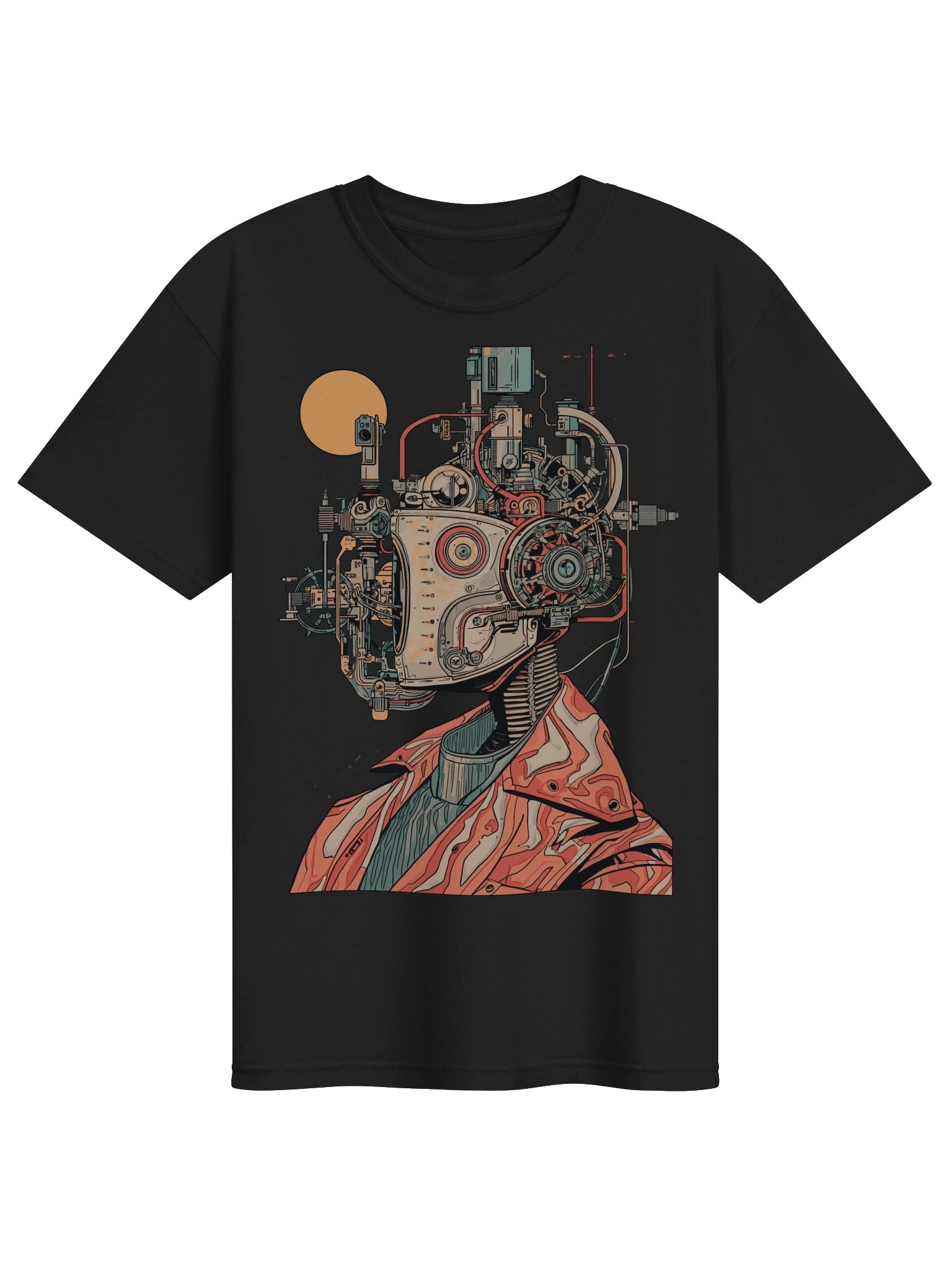 Retro Cyborg Profile Heavyweight T-Shirt product image (1)