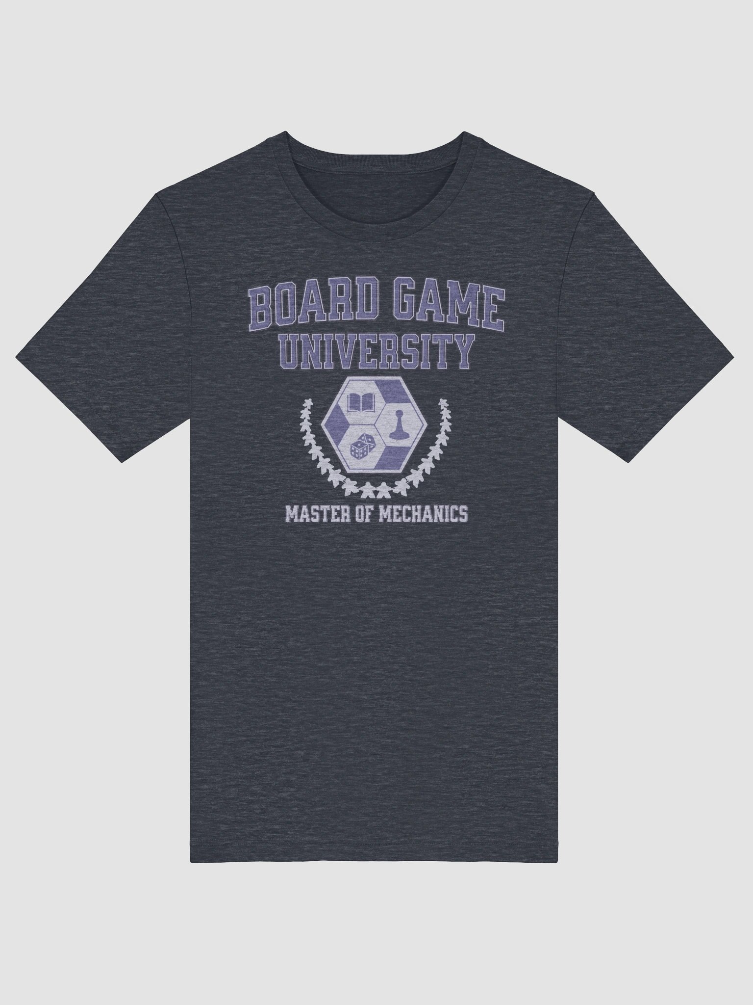 Board Game University Shirt, College T-shirt for Board Gamers, Master of Mechanics on Heather Navy product image (7)