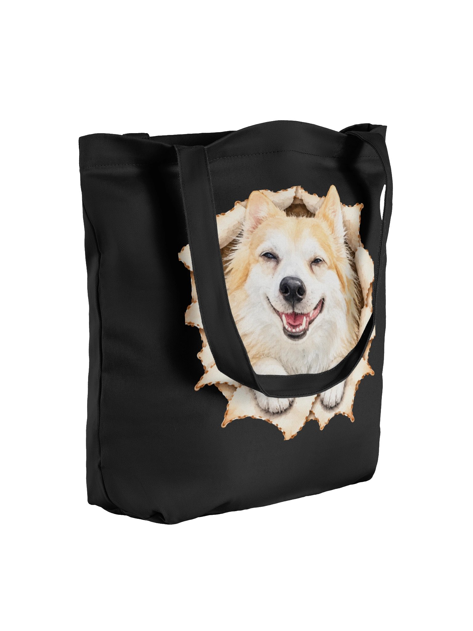 Fluffy Peekaboo Dog Front and Back Tote Bag product image (7)