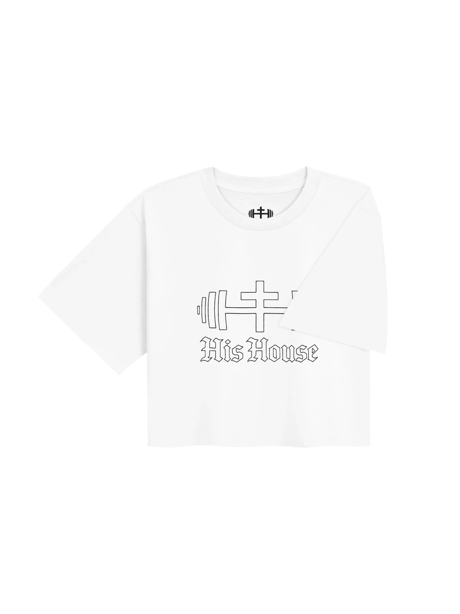 His House Womens Classic Crop Tee - Orchid/White/Ecru by His House