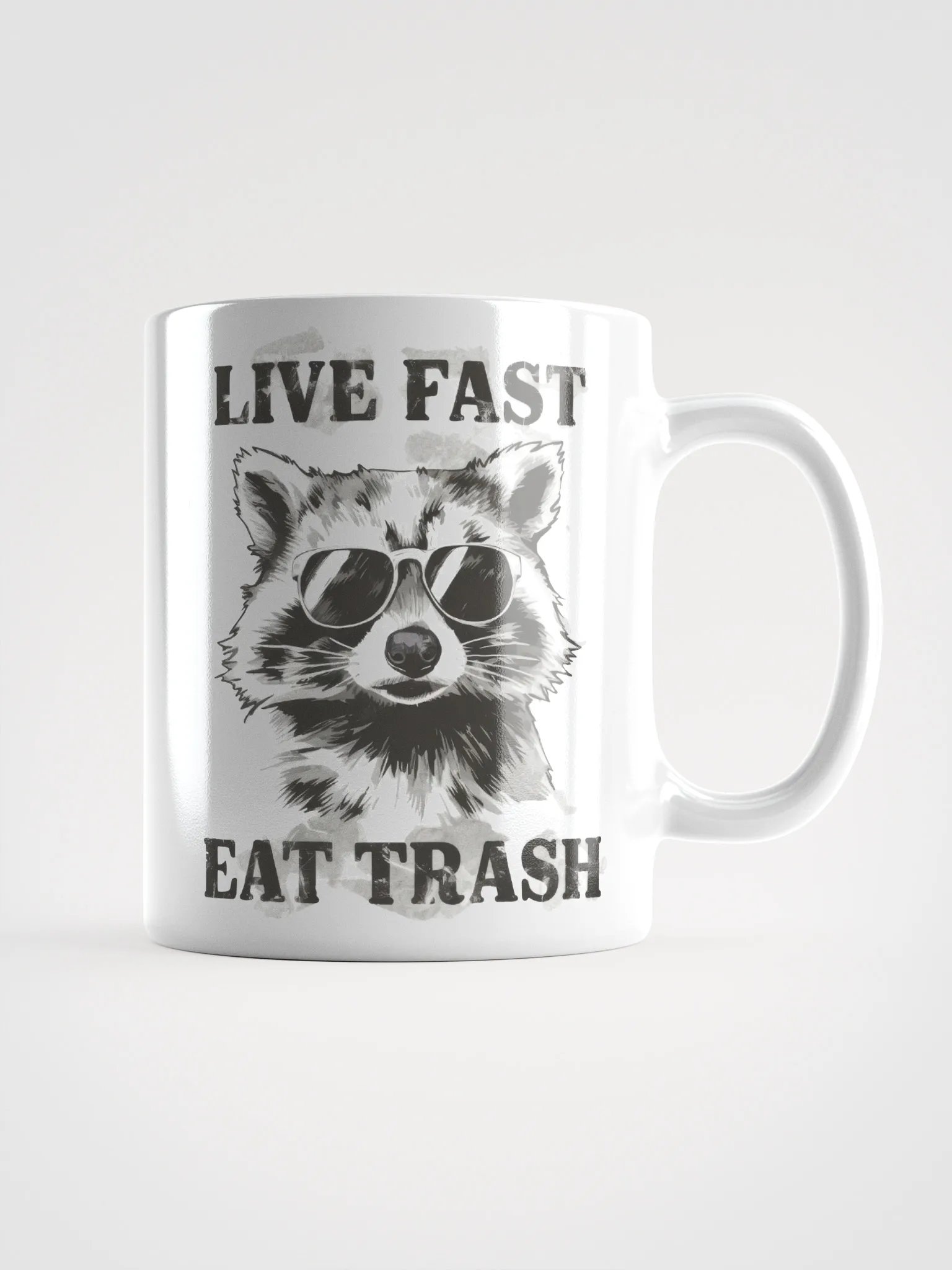 Raccoon Live Fast Eat Trash Mug product image (3)