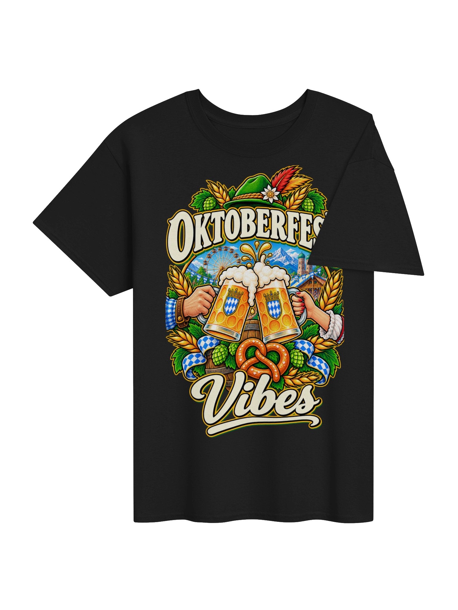 Oktoberfest Vibes Beer Steins Vintage Tee product image (42)