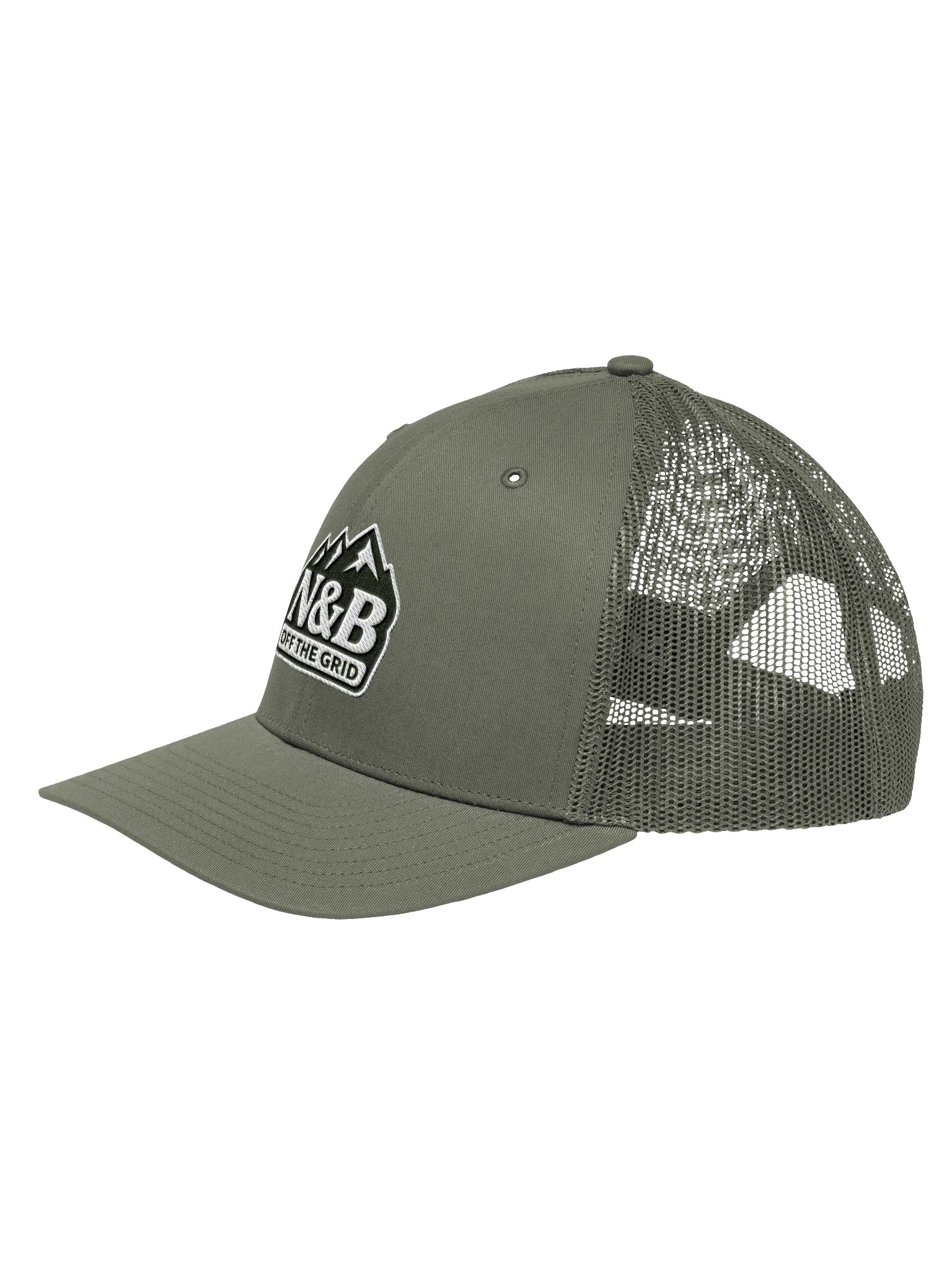 N&B Off the Grid Green Trucker Hat product image (3)