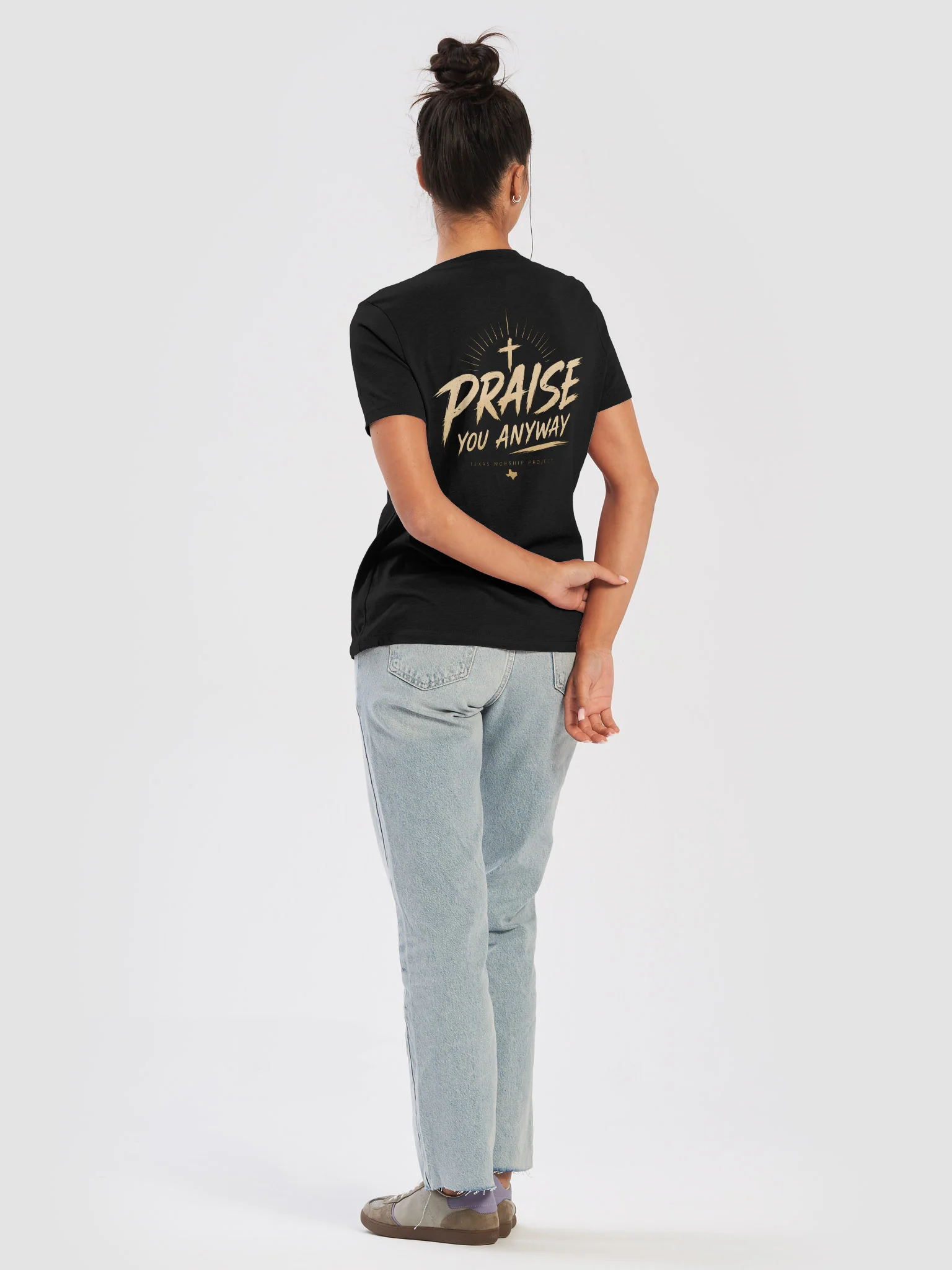 Praise You Anyways V-Neck Tee product image (12)