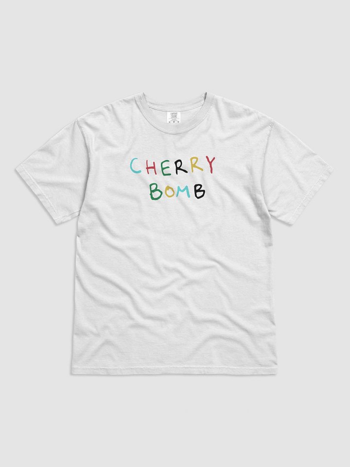 CHERRY BOMB TEXT WHITE TEE product image (1)