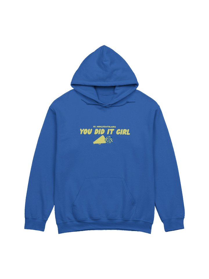 You Did it Girl Cheer Hoodie - Royal Blue/Yellow product image (1)