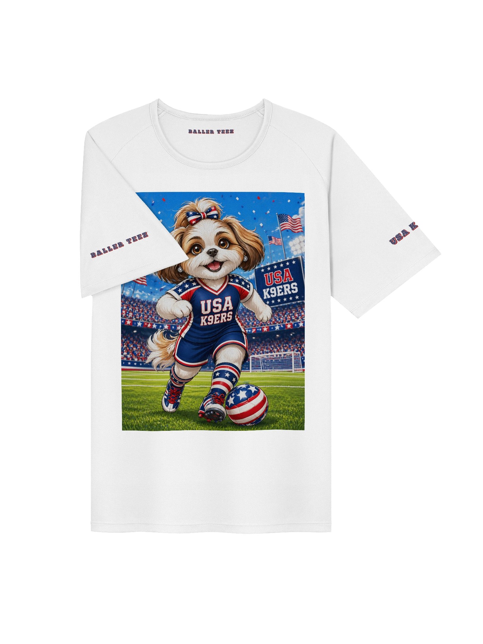 USA K9ERS Soccer Shih Tzu Unisex Sports Jersey product image (3)