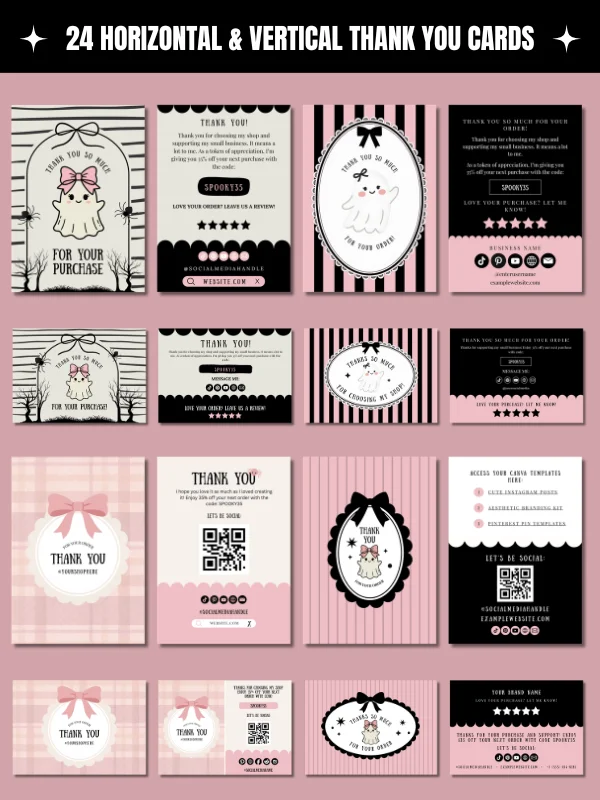 Coquette Halloween Etsy Shop Branding Kit product image (5)