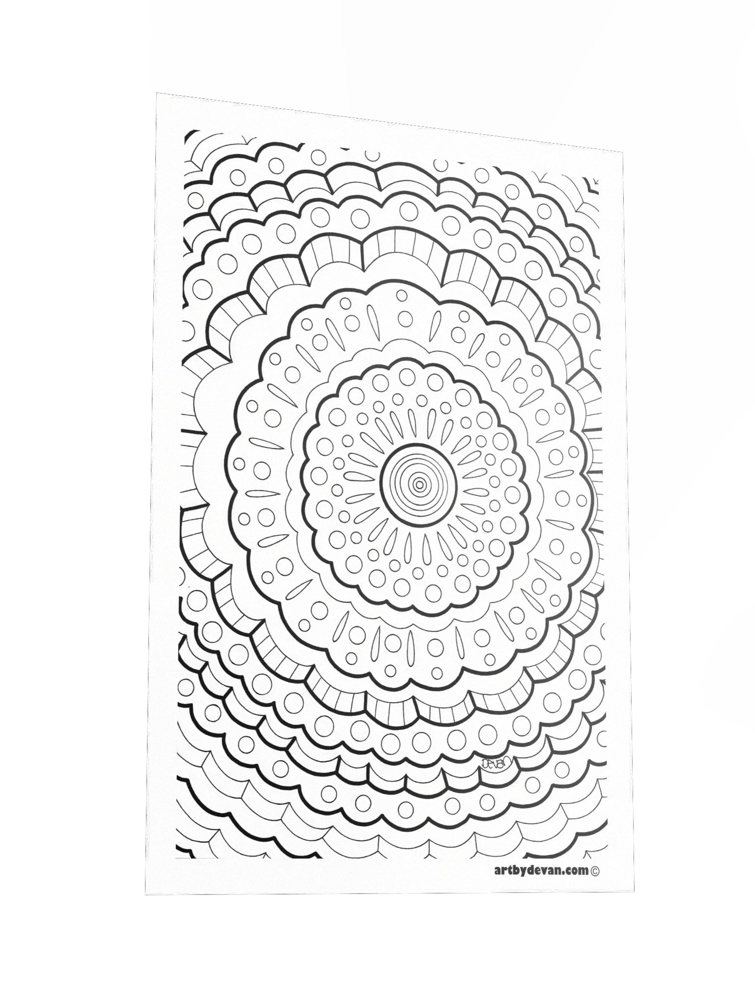 Color Your Own Art: Sun Mandala product image (2)