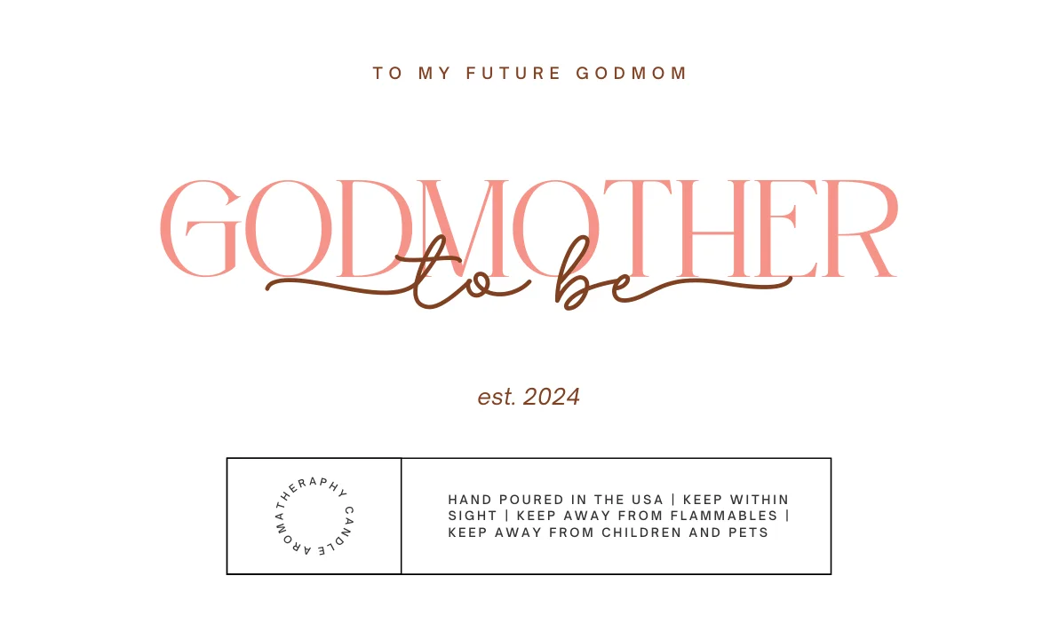 Elegant godmother proposal candle product image (5)