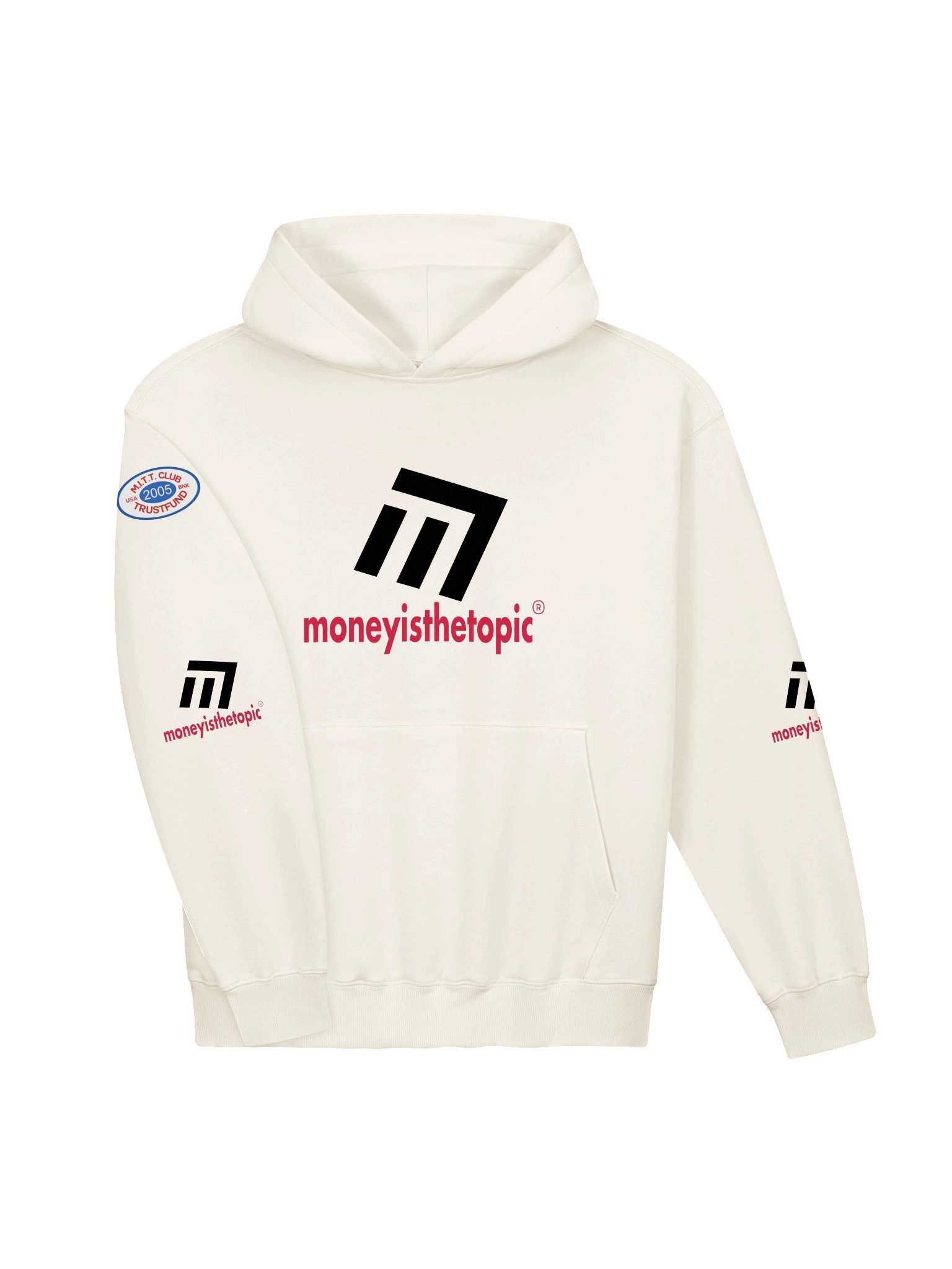 MONEY Club French-Terry Off-White Color Hoodie Unisex product image (3)