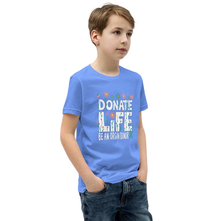 Floral Donate Life Youth T-Shirt product image (3)