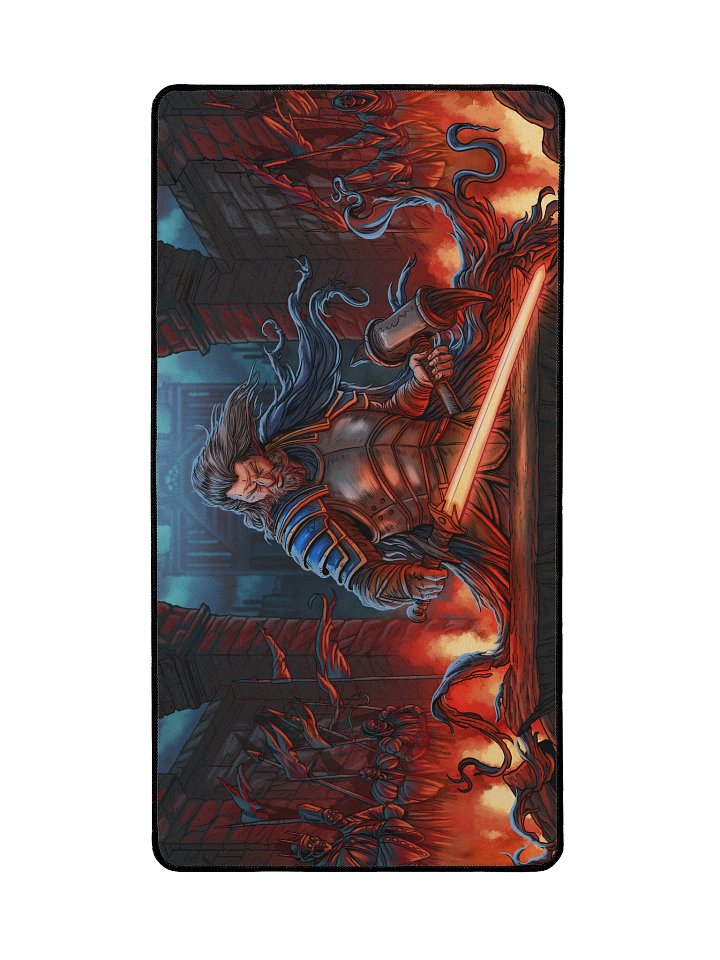 'Warrior' Hand Drawn Playmat by DarkSideTokens! product image (2)