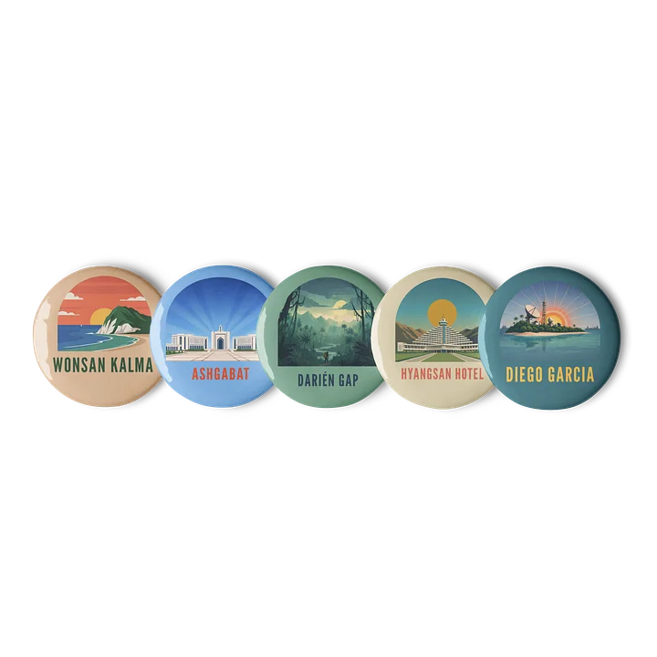 Oh the Places You'll (Not) Go Retro Pins product image (1)