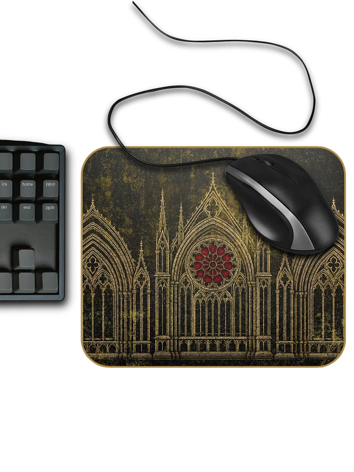 Gothic Cathedral Rose Window Mouse Pad 8.7" × 7.1" product image (1)