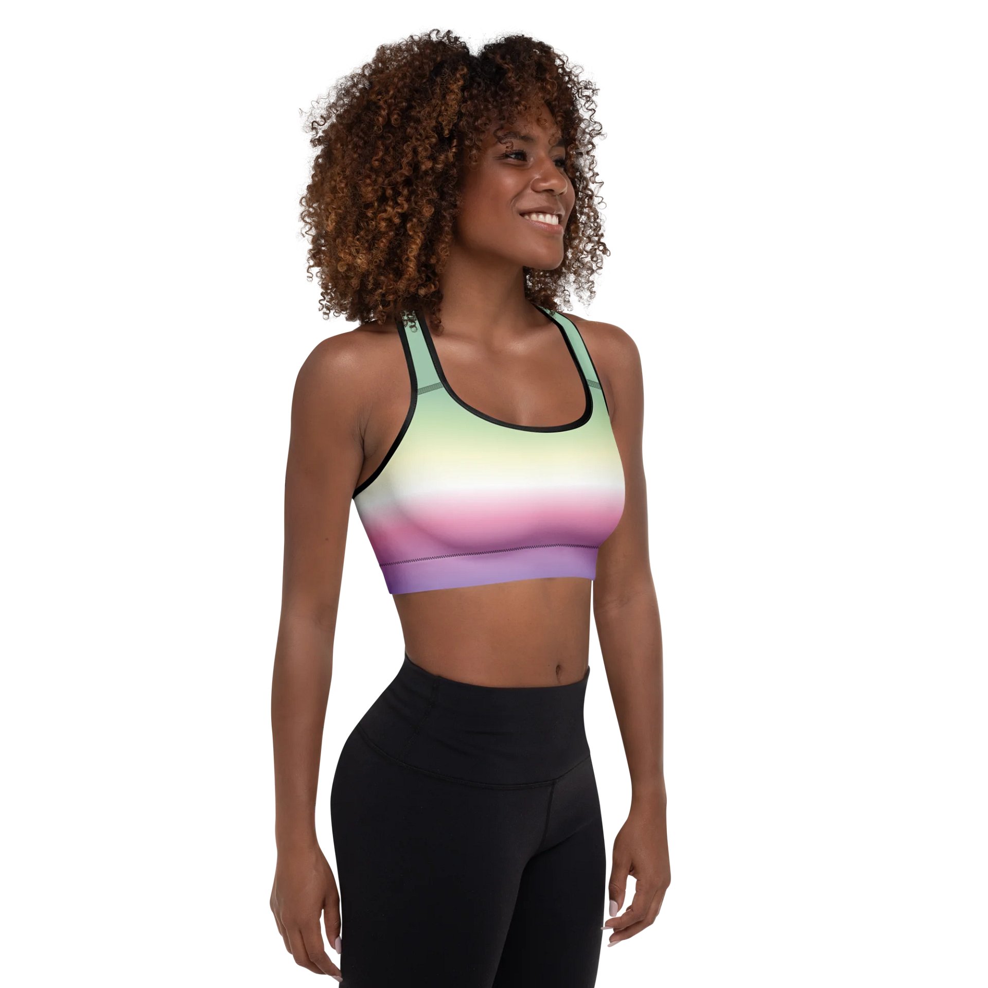 Genderfae Pride Gradient Padded Sports Bra product image (6)