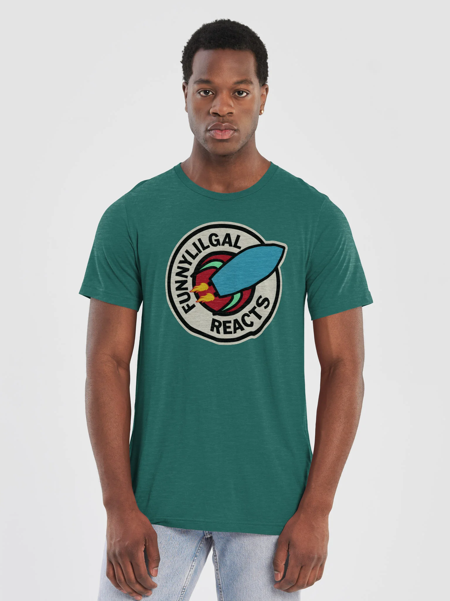 FunnyLilGal Reacts Futurama-Inspired Badge Shirt product image (111)