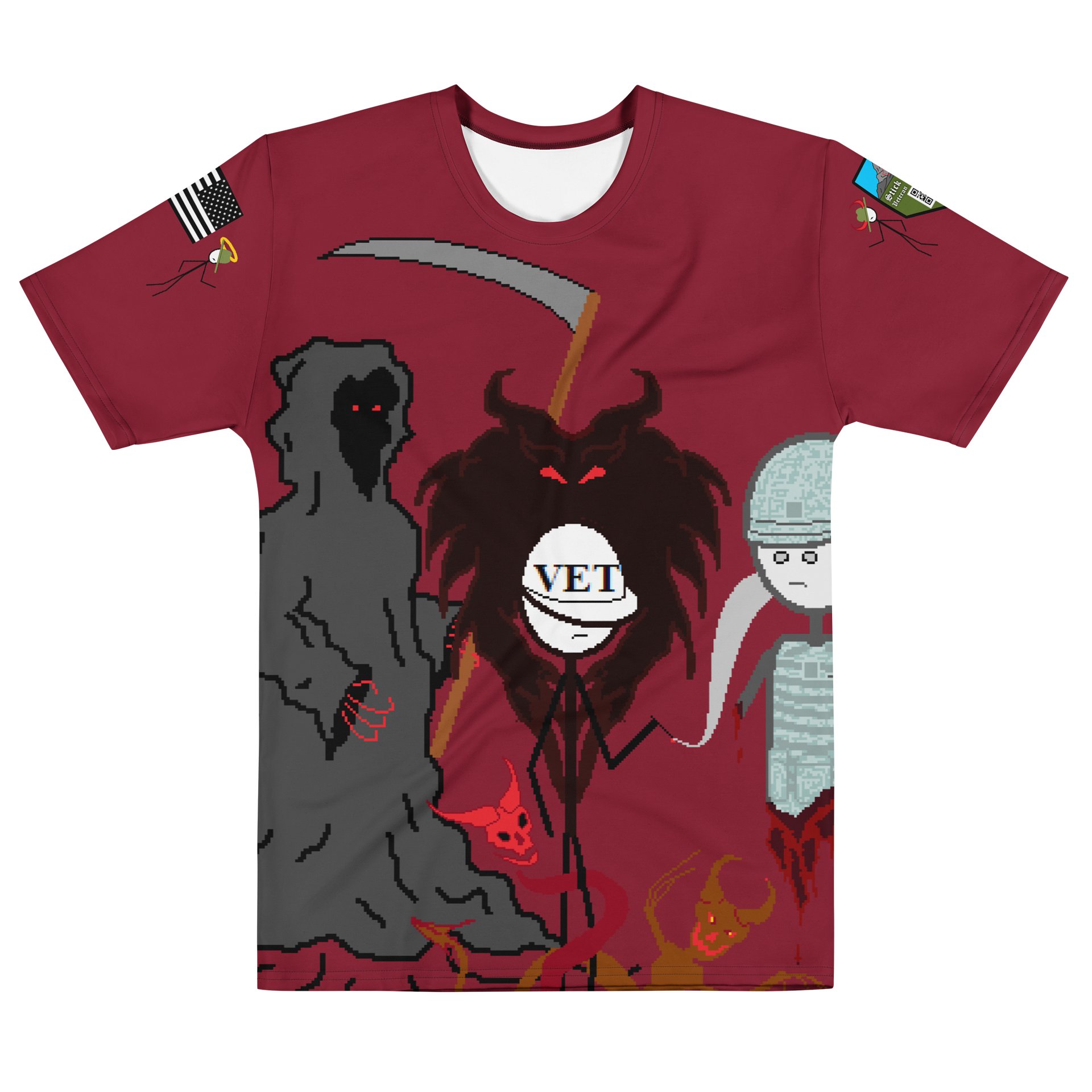 The Demons We Carry Cotton Red Shirt product image (1)