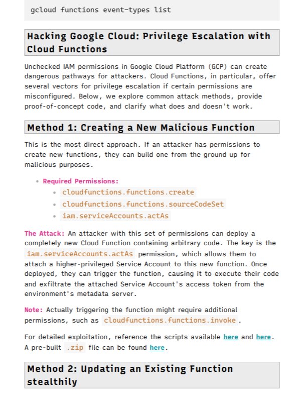 Google Cloud Penetration Testing Study Notes product image (4)