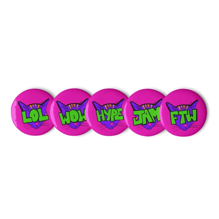 Catsnjammer Emote Pins - Words Set product image (1)
