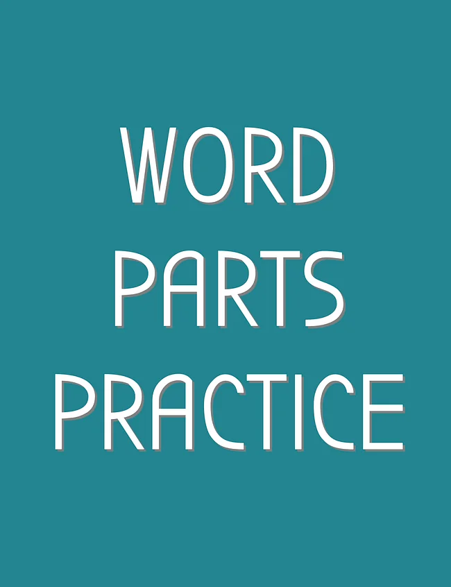 WORD PARTS PRACTICE