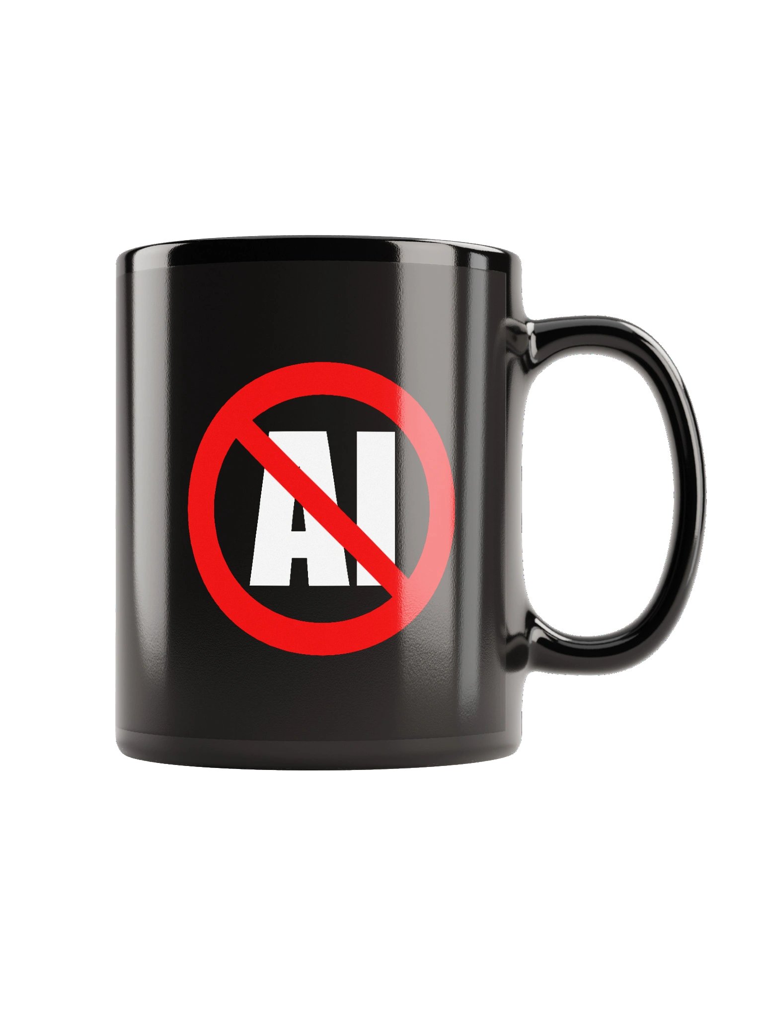 No AI Coffee Mug (black) product image (5)