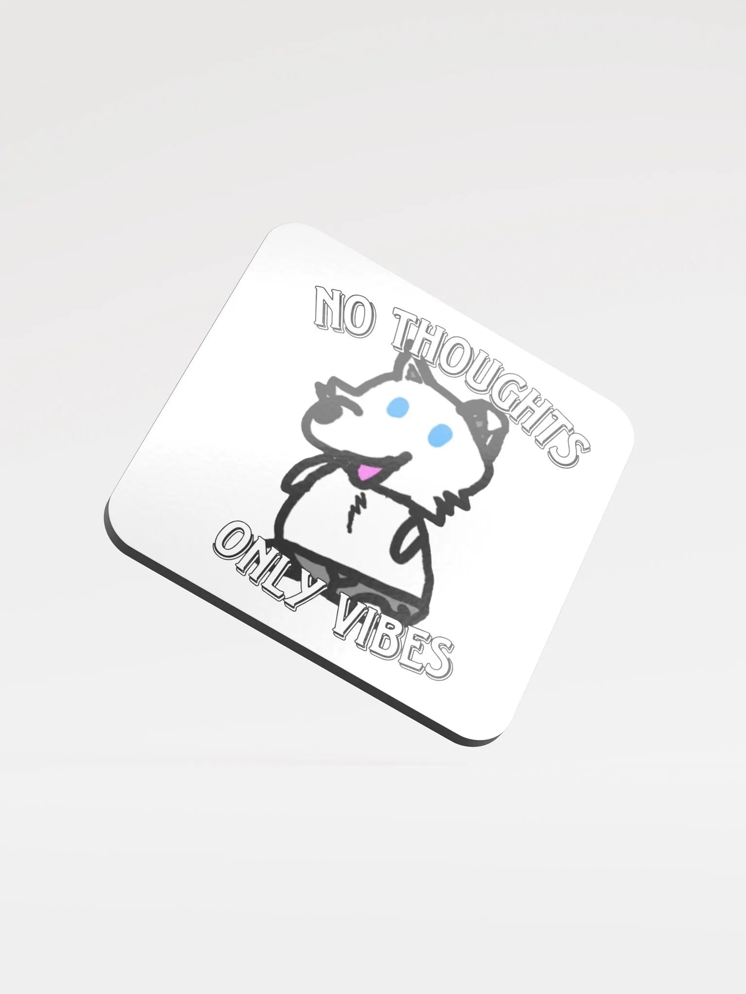 No Thoughts Only Vibes Liffy cork Coaster product image (1)