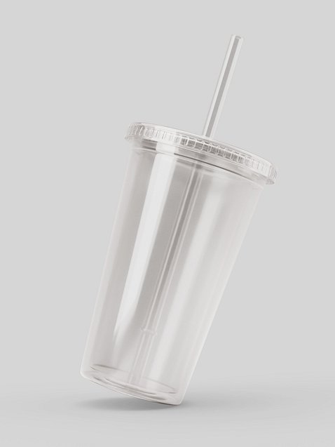 Photo showing Double Wall Clear Plastic Tumbler