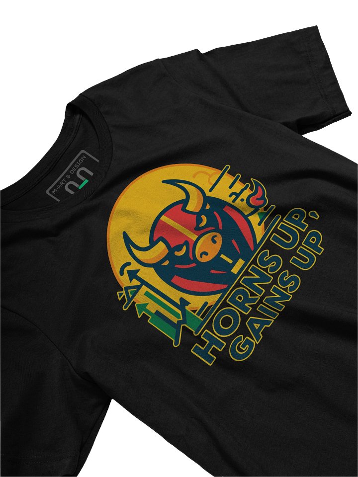 Horns Up, Gains Up – Bullish Energy Tee for Market Movers product image (2)