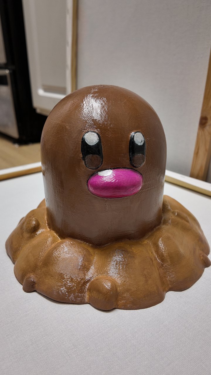 Painted Lifesize Diglet 3D Print product image (1)