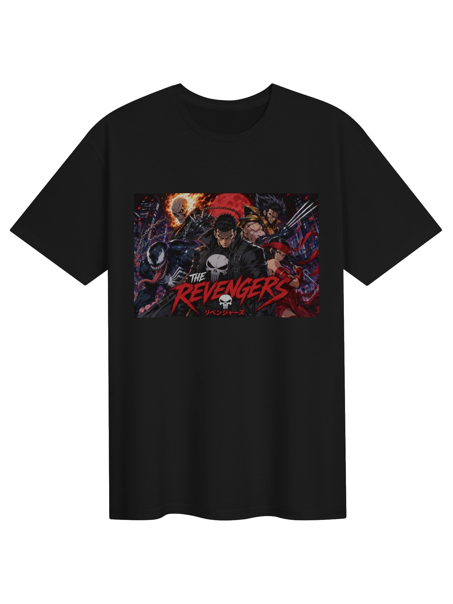 The Revengers Anime Superhero T-Shirt | Dark Antihero Team Graphic Tee product image (6)