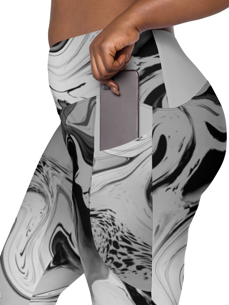 Black Marble-Leggings with Pockets product image (11)