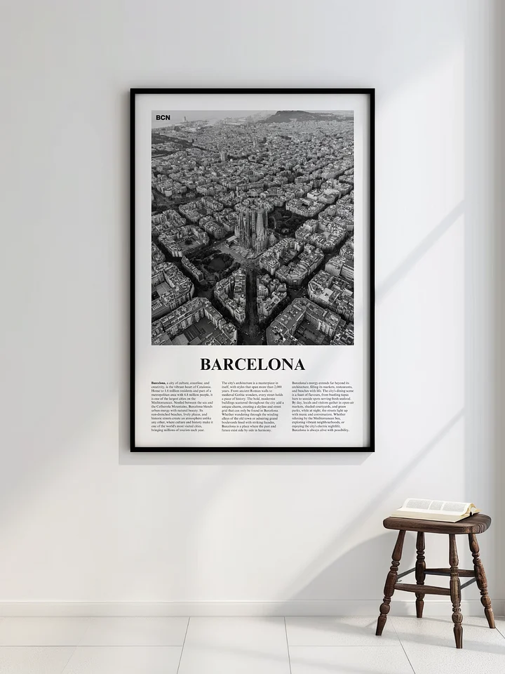Barcelona 01 Newspaper Poster | Framed product image (2)